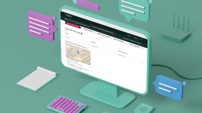 Agendamento Visto Mexicano - Passo 3</li>
