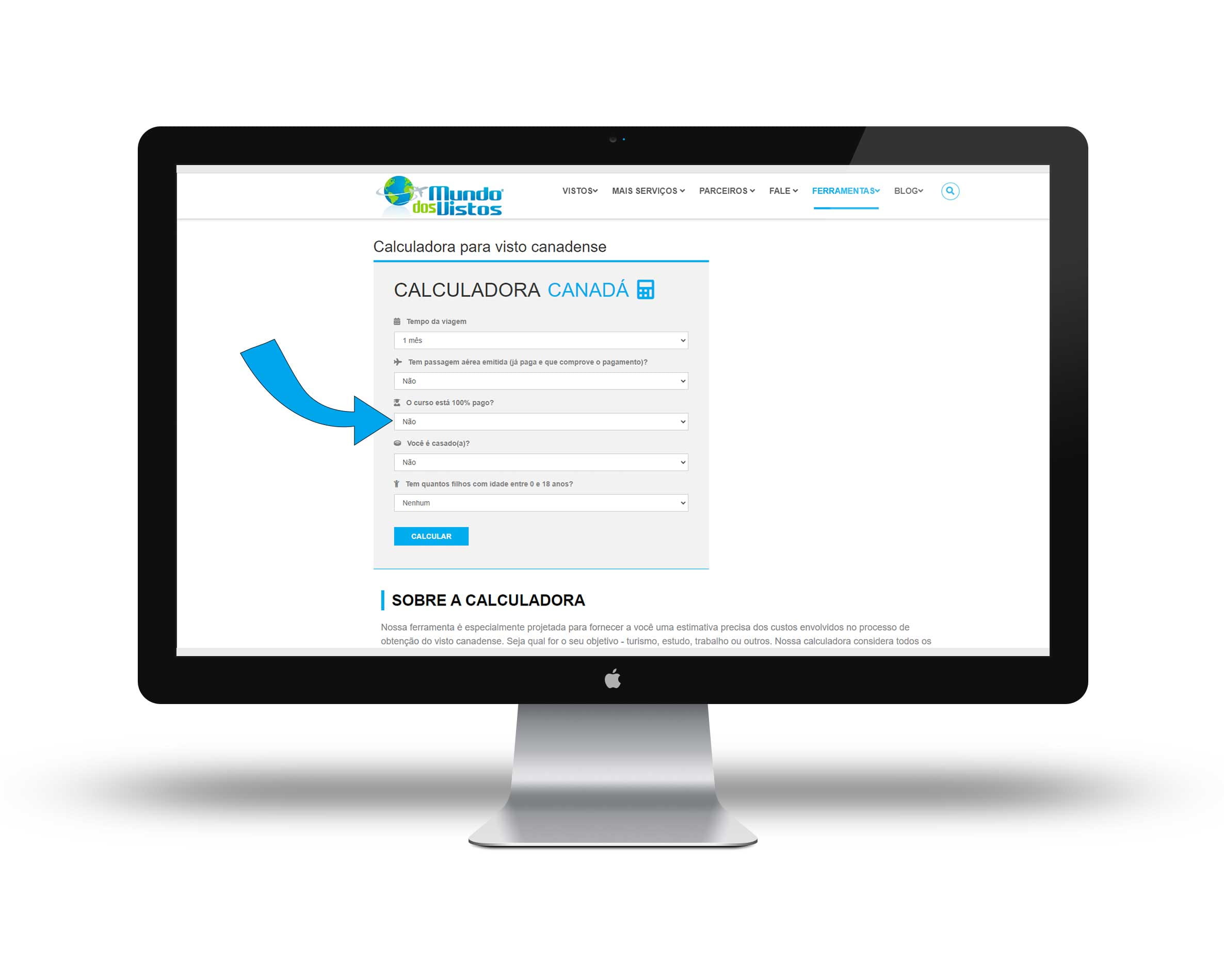 Calculadora para visto canadense
